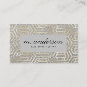 Gold Foil Luxury Pattern Visitenkarte
