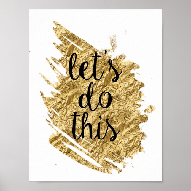 Gold Foil machen wir diese Kunstdrucke Poster (Vorne)
