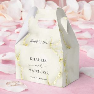 Gold Foil Marmor Texture Wedding Vielen Dank Geschenkschachtel
