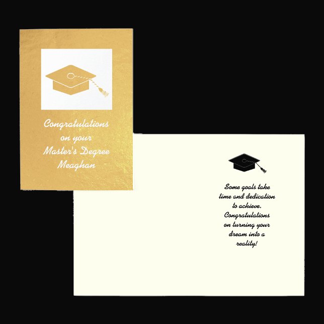 Gold Foil Master's Degree Abschluss Card Folienkarte (Von Creator hochgeladen)