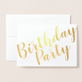 Gold Foil Modern Birthday Party Einladung Foto