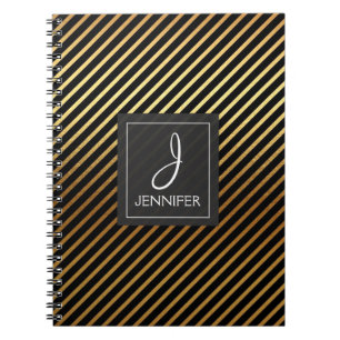 Gold Foil Monogram Stift Notebook Notizblock