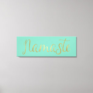 Gold Foil Namaste Leinwanddruck