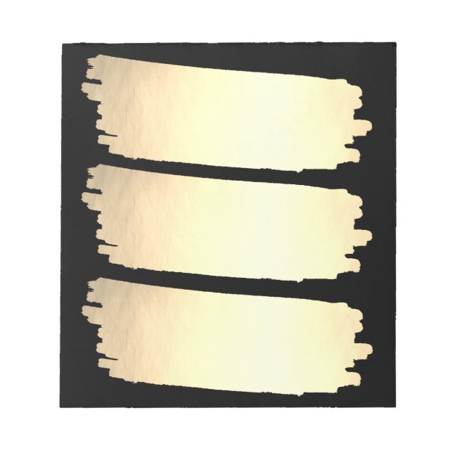 Gold Foil Paint List Gold Look Swatten Notizblock (Vorderseite)