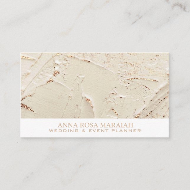 *~ Gold Foil Pastel Wedding Elegant Blush Visitenkarte (Vorderseite)