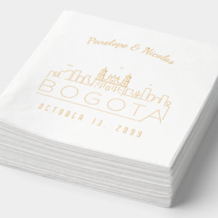 Gold Foil Personalisiert Bogota Wedding Napkins Servietten Mit Folie