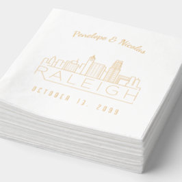 Gold Foil Personalisiert Raleigh Wedkins Servietten Mit Folie