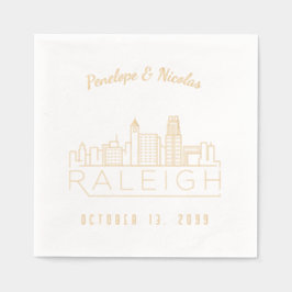 Gold Foil Personalisiert Raleigh Wedkins Servietten Mit Folie