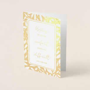 Gold Foil Personalisiert Sympathy Card. Folienkarte