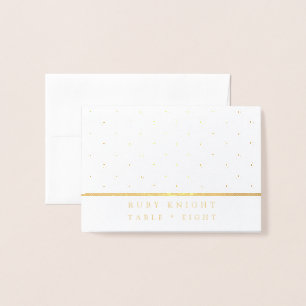 Gold Foil Punkte und Name & Tabelle Nr. Folienkarte