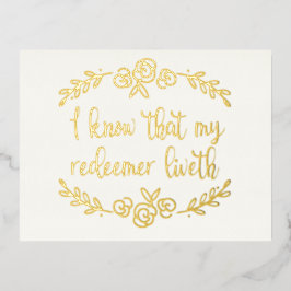 Gold Foil Religious Oaster Post Card Folien Feiertagspostkarte