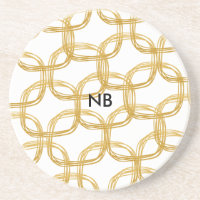 Gold Foil Scribble Circle Chic Moderne Untersetzer