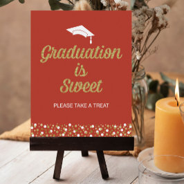 Gold Foil Script Abschluss ist Sweet Grad Sign Poster