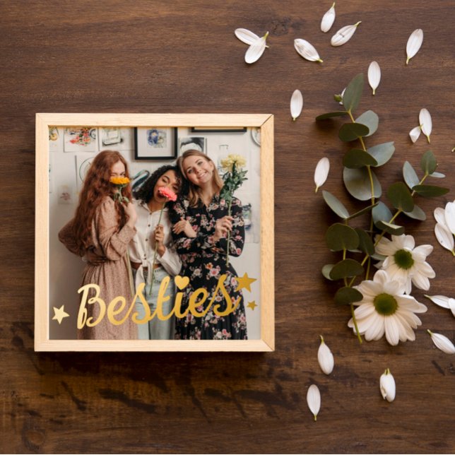 Gold Foil Stars & Heart Besties Foto Foliendrucke (Von Creator hochgeladen)