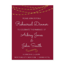 Gold Foil String Lights & Script Probe Dinner