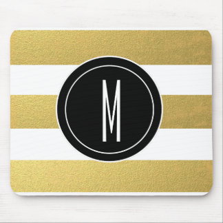 GOLD FOIL STRIPES | SCHWARZMONOGRAMM MOUSEPAD
