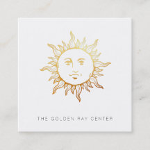 ~ Gold Foil Sun Face Vintag Spirituelle Center 