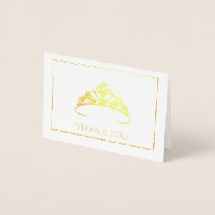 Gold Foil Tiara Mini Card Folienkarte