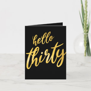 Gold Foil Typ 30. Geburtstag Party Einladung