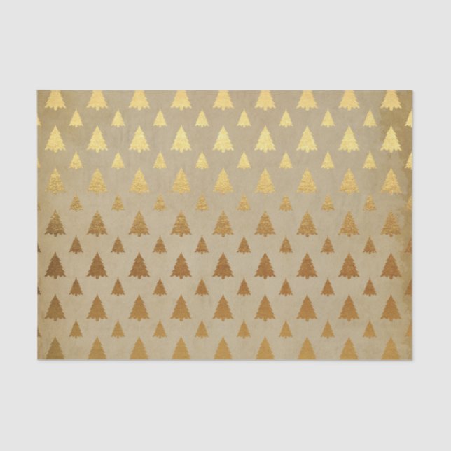 Gold Foil und Kraft Papier Rustikaler Weihnachtsba (Vorderseite)