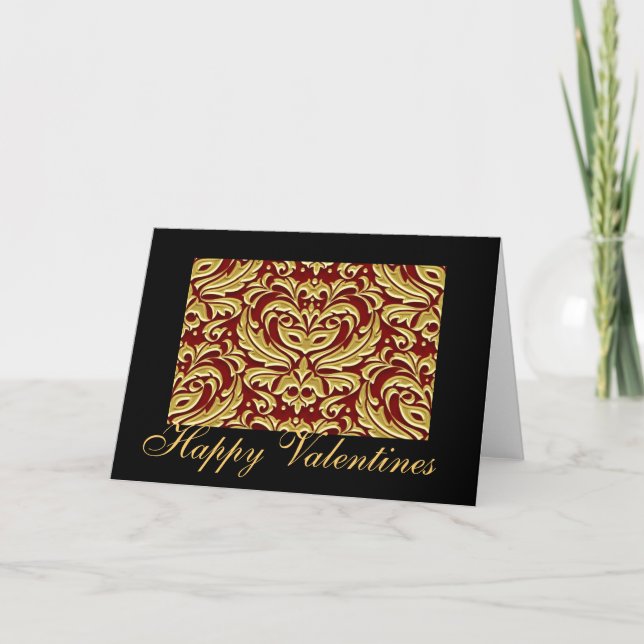 Gold Foil Valentine Card Feiertagskarte (Vorderseite)