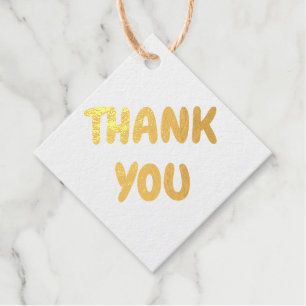 Gold Foil Vielen Dank, Fett Text Geschenkanhänger