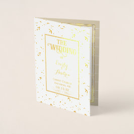 Gold Foil Vintag Damask WEDING PROGRAMM