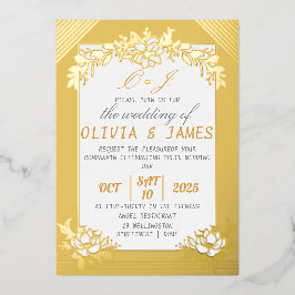 Gold Foil Wedding Einladung Premium Foil