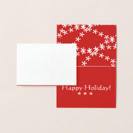 Gold Foil Winter Schnee Weihnachtsgrüße Karte