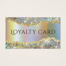 Gold-Folie-Imitate: irisierende Glitzer-Treuekarte