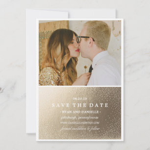 GOLD FOLIE SAVE THE DATE Hochzeitseinladung