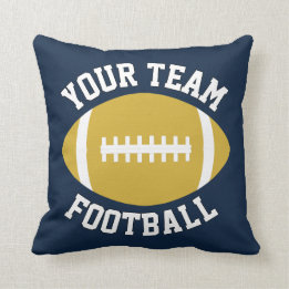 Gold Football Custom Team Name und Farben Sport Kissen