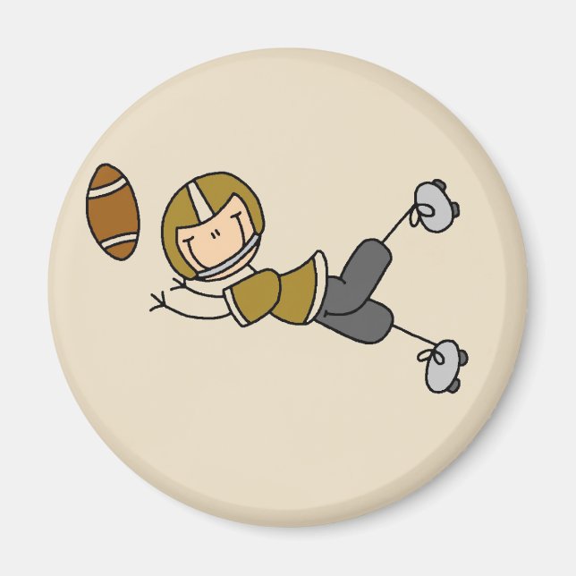 Gold Football Player Tshirts und Geschenke Magnet (Vorne)
