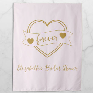 Gold Forever Hearts Brautparty Wandteppich