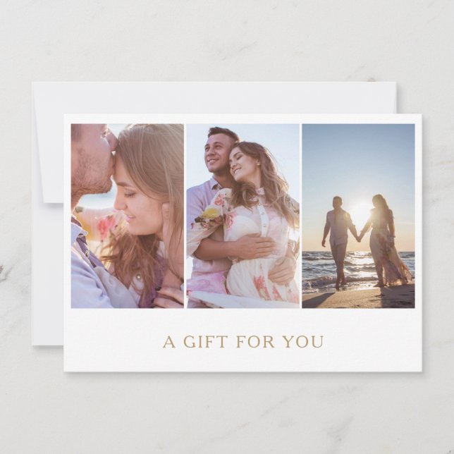 Gold Foto Collage Fotografy Geschenkgutschein (Vorderseite)