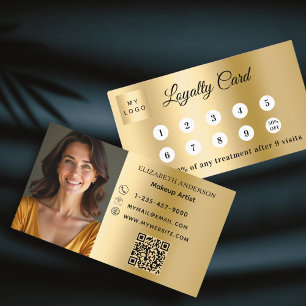 Gold-Foto-Firmenlogo QR-Loyalitätskarte Treuekarte