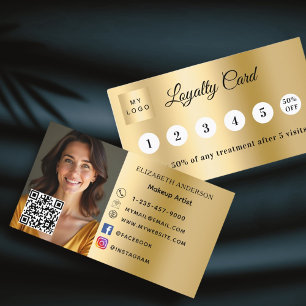 Gold-Foto-Firmenlogo QR-Loyalitätskarte Treuekarte