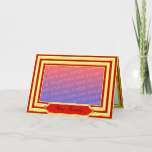 Gold Foto Frame Card Feiertagskarte