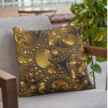 Gold Fraktal Metallic Look Kissen<br><div class="desc">Dieses Design wurde mit digitaler Kunst erstellt,  es kann personalisiert sein,  indem man die Option "Anpassen" wählt. Kontaktieren Sie mich unter colorflowcreations@gmail.com ,  wenn Sie dieses Design für ein anderes Produkt haben möchten. Sehen Sie mehr meiner Kreationen oder folgen Sie mir unter www.facebook.com/colorflowcreations,  www.instagram.com/colorflowcreations,  www.twitter.com/colorflowart und www.pinterest.com/colorflowcreations.</div>