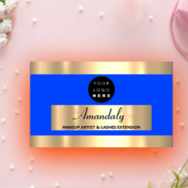 Gold Frame Fashion Beautique Shop Royal Blue Visitenkarte