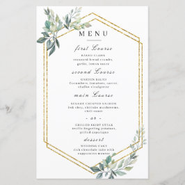 Gold Frame Flyer Rustikale Foliage Hochzeit