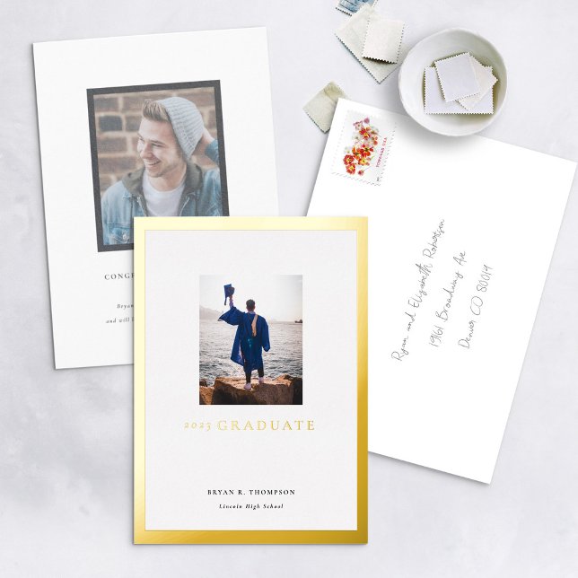 Gold Frame Foto Abschluss Announccard Folieneinladung (Von Creator hochgeladen)