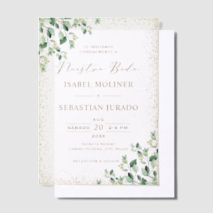 Gold Frame Greenery Nuestra Boda Spanish Wedding