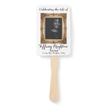 Gold Frame Memorial Beerdigung Hand Fan