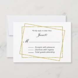 Gold Frame Wedding RSVP