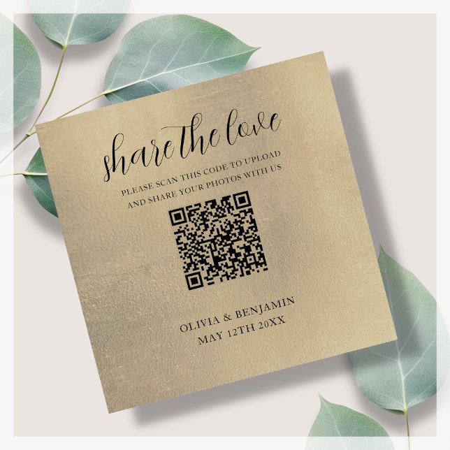 Gold | Freigabe der Liebe QR Code Begleitkarte (Von Creator hochgeladen)