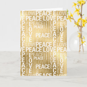 Gold Frieden Liebe Karte