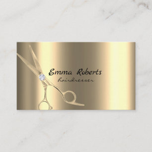 Gold Friseur Farbverlauf Glitter Modern Visitenkarte