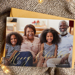 Gold Frohe Weihnachten elegante Drehbuch einfaches