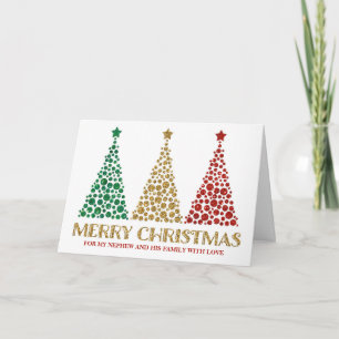 Gold Frohe Weihnachten Nephew und Familie